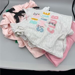 Disney Gray and Pink Matching Sets with Cartoon Prints